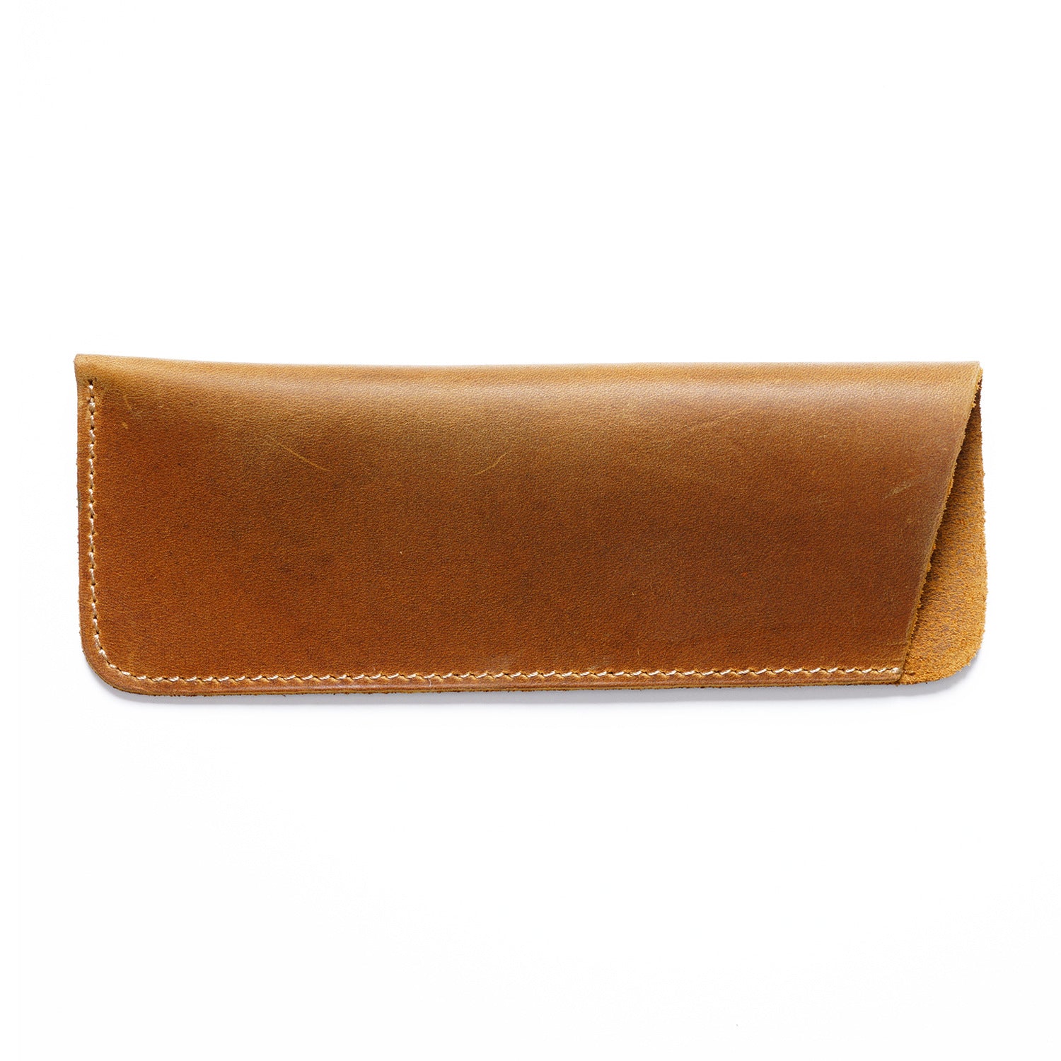 Wholesale Simple Retro Cowhide Large Capacity Pencil Case